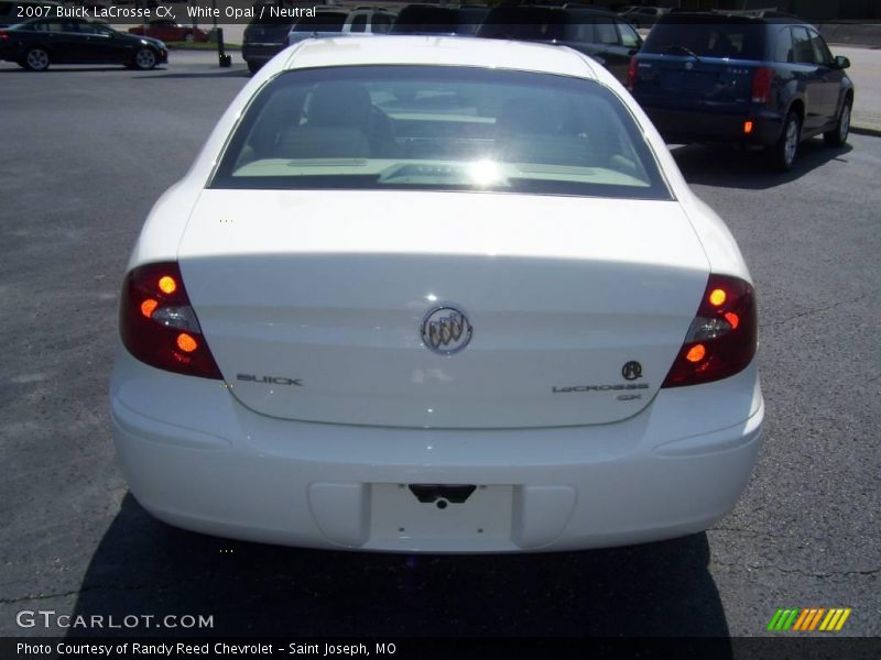 White Opal / Neutral 2007 Buick LaCrosse CX