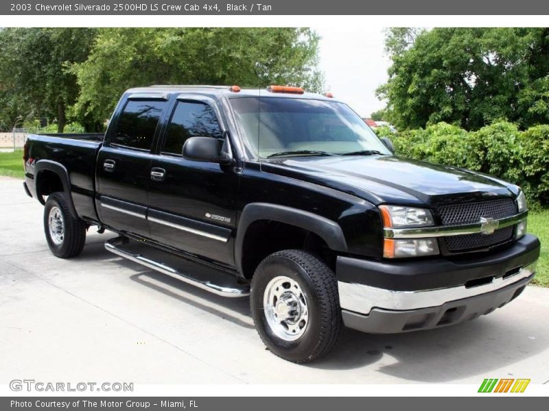 Black / Tan 2003 Chevrolet Silverado 2500HD LS Crew Cab 4x4