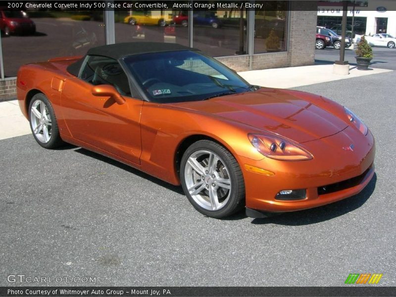 Atomic Orange Metallic / Ebony 2007 Chevrolet Corvette Indy 500 Pace Car Convertible
