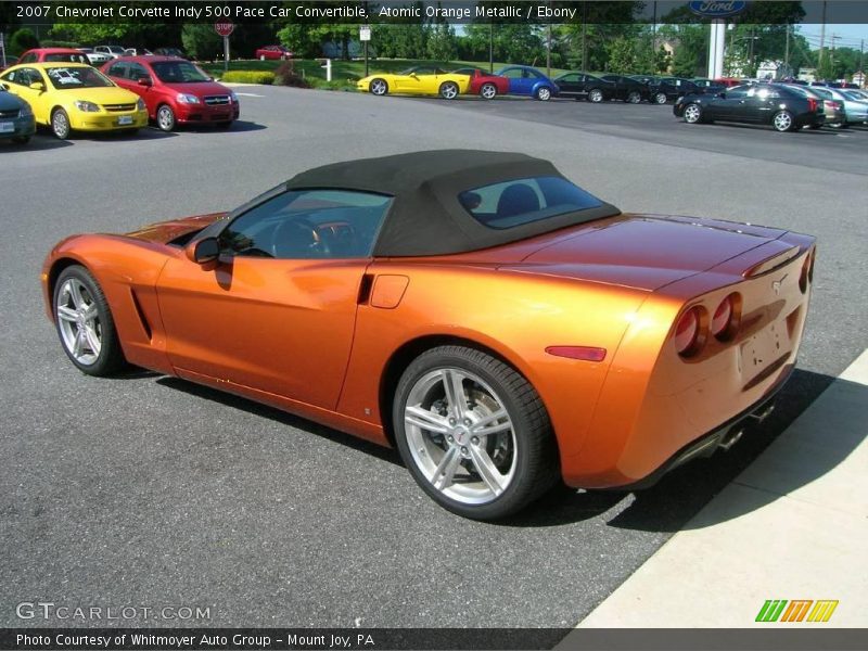 Atomic Orange Metallic / Ebony 2007 Chevrolet Corvette Indy 500 Pace Car Convertible