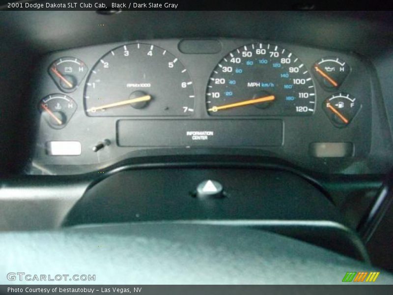 Black / Dark Slate Gray 2001 Dodge Dakota SLT Club Cab