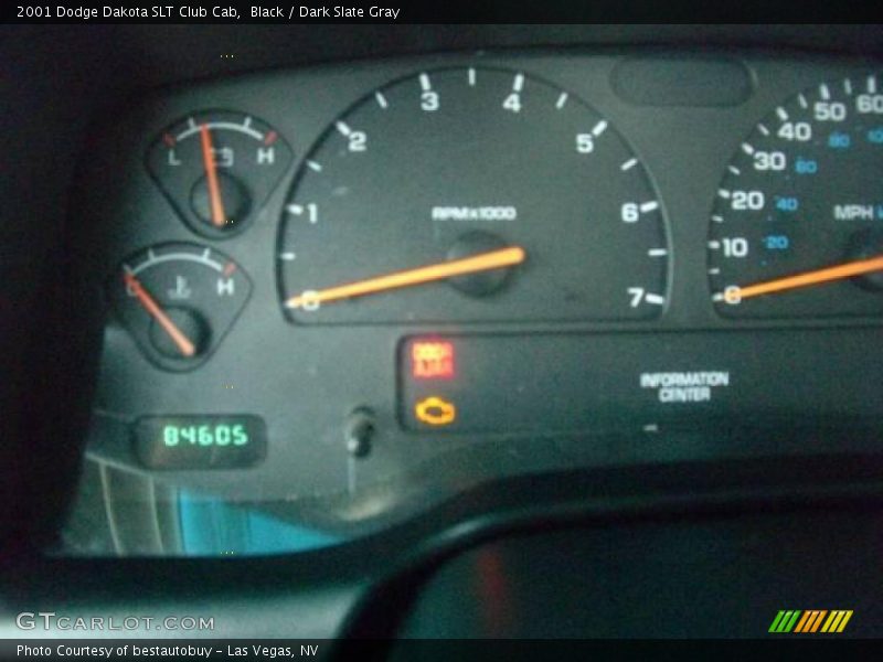 Black / Dark Slate Gray 2001 Dodge Dakota SLT Club Cab