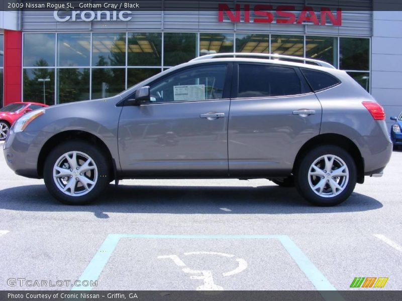 Gotham Gray / Black 2009 Nissan Rogue SL