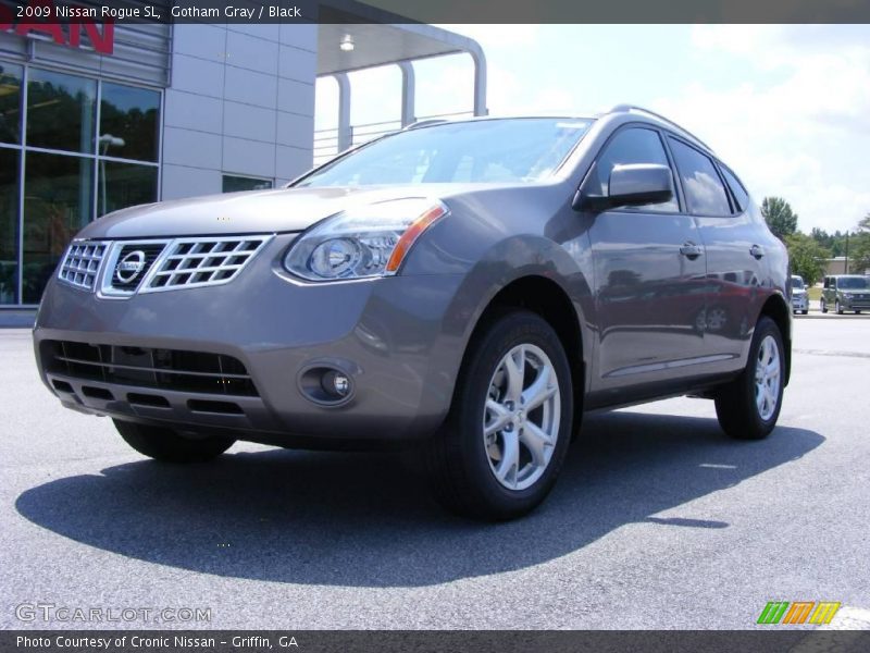 Gotham Gray / Black 2009 Nissan Rogue SL