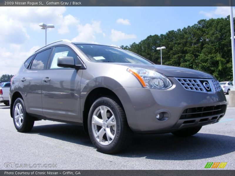 Gotham Gray / Black 2009 Nissan Rogue SL