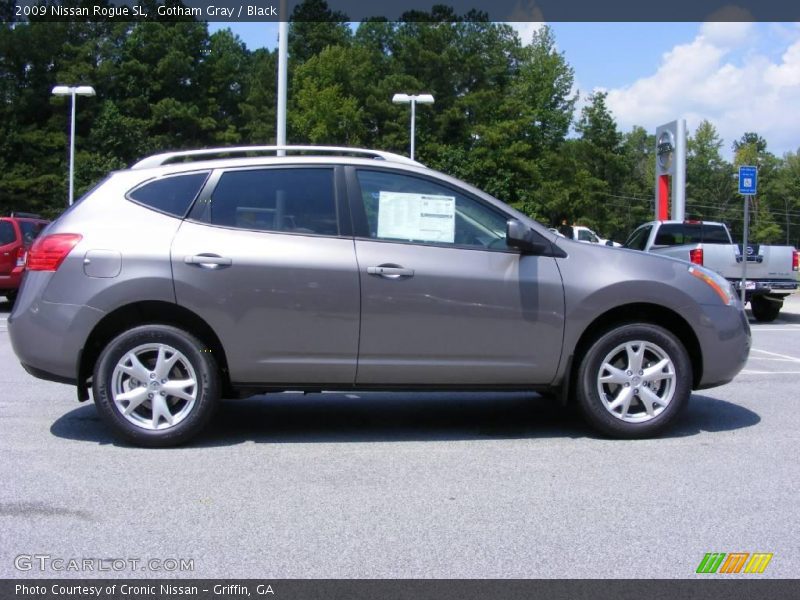 Gotham Gray / Black 2009 Nissan Rogue SL