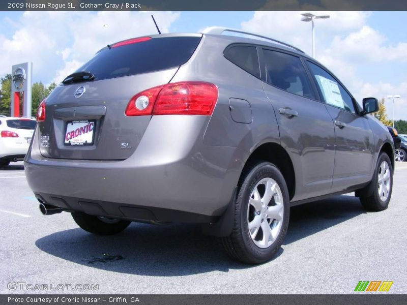 Gotham Gray / Black 2009 Nissan Rogue SL
