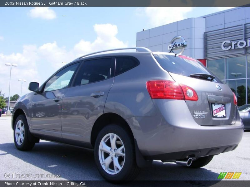 Gotham Gray / Black 2009 Nissan Rogue SL