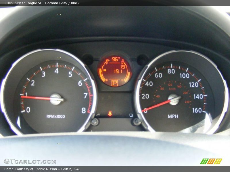 Gotham Gray / Black 2009 Nissan Rogue SL