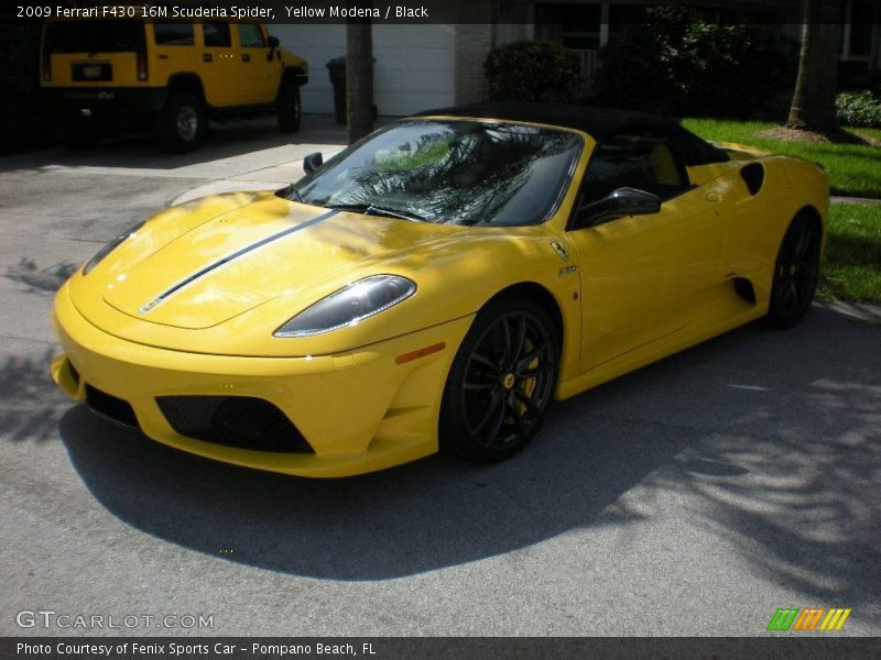 Yellow Modena / Black 2009 Ferrari F430 16M Scuderia Spider