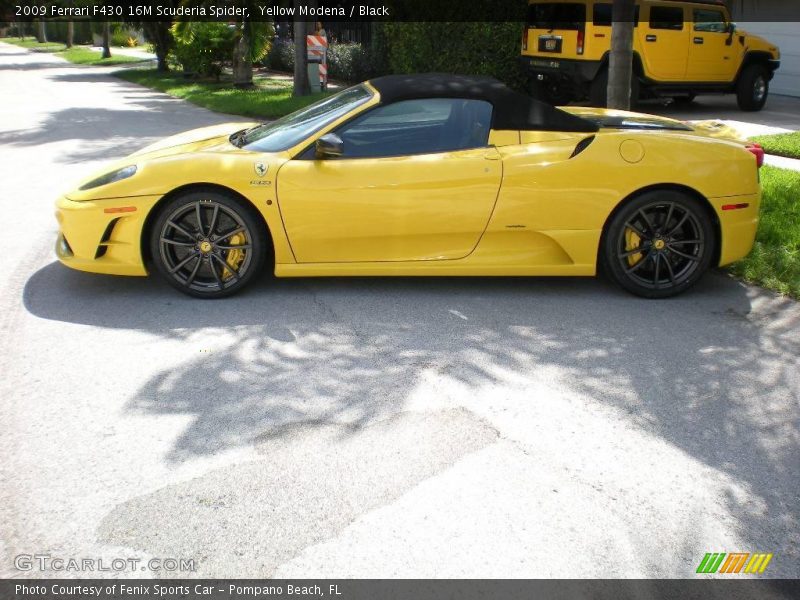 Yellow Modena / Black 2009 Ferrari F430 16M Scuderia Spider