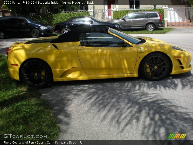 Yellow Modena / Black 2009 Ferrari F430 16M Scuderia Spider