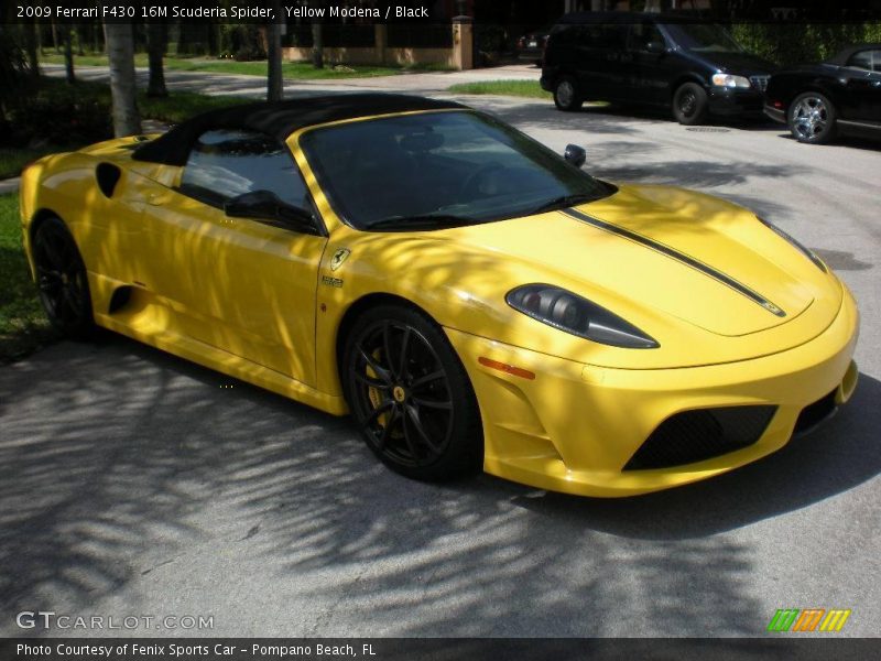 Yellow Modena / Black 2009 Ferrari F430 16M Scuderia Spider