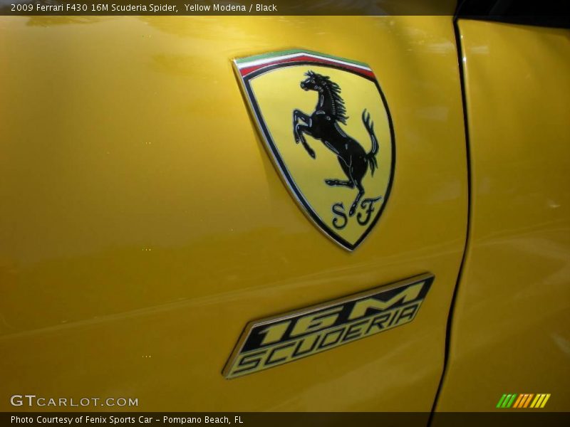 Yellow Modena / Black 2009 Ferrari F430 16M Scuderia Spider