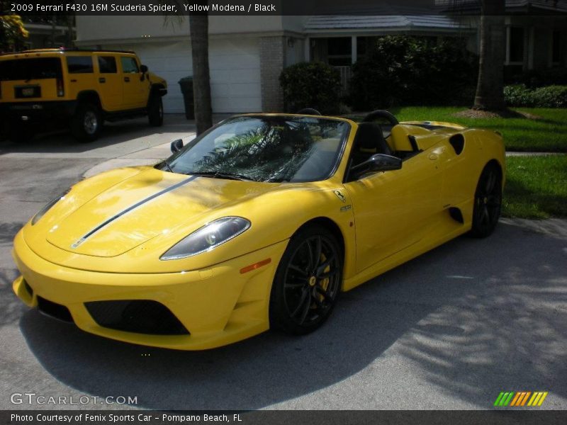 Yellow Modena / Black 2009 Ferrari F430 16M Scuderia Spider