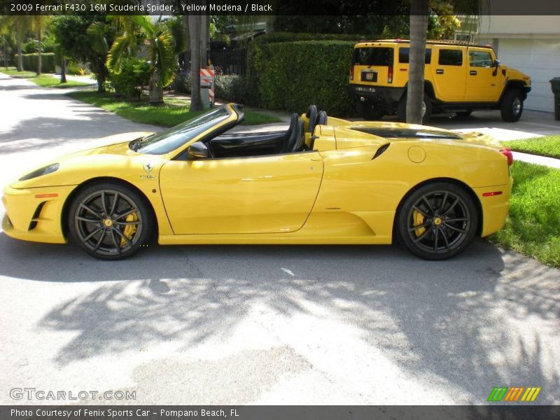 Yellow Modena / Black 2009 Ferrari F430 16M Scuderia Spider