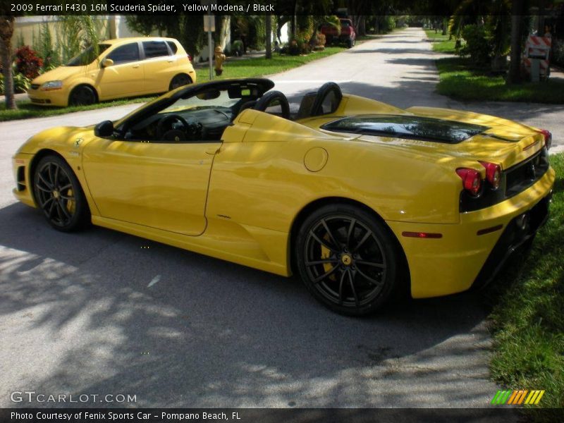 Yellow Modena / Black 2009 Ferrari F430 16M Scuderia Spider
