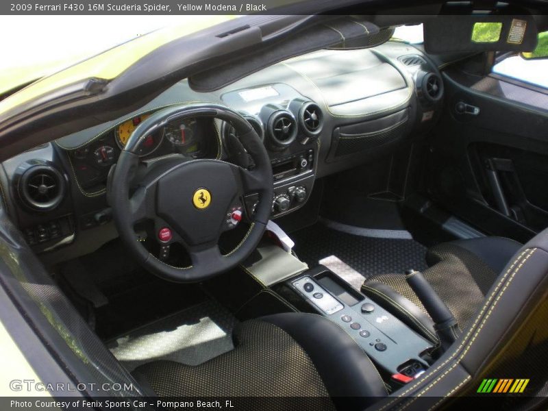 Yellow Modena / Black 2009 Ferrari F430 16M Scuderia Spider