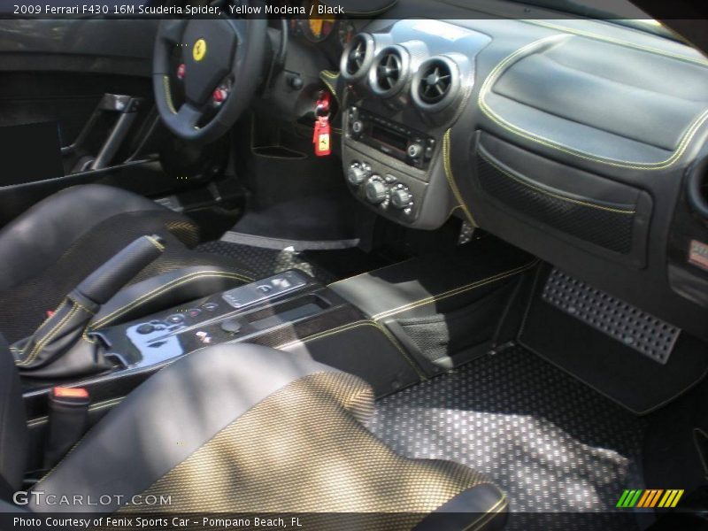 Yellow Modena / Black 2009 Ferrari F430 16M Scuderia Spider