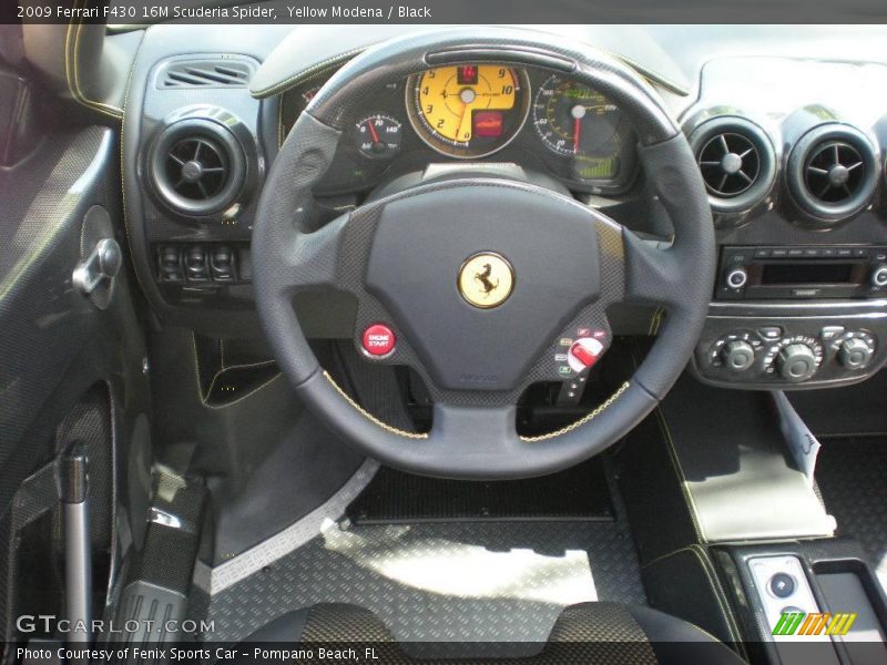 Yellow Modena / Black 2009 Ferrari F430 16M Scuderia Spider