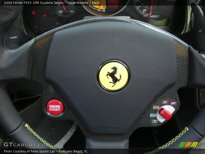 Yellow Modena / Black 2009 Ferrari F430 16M Scuderia Spider