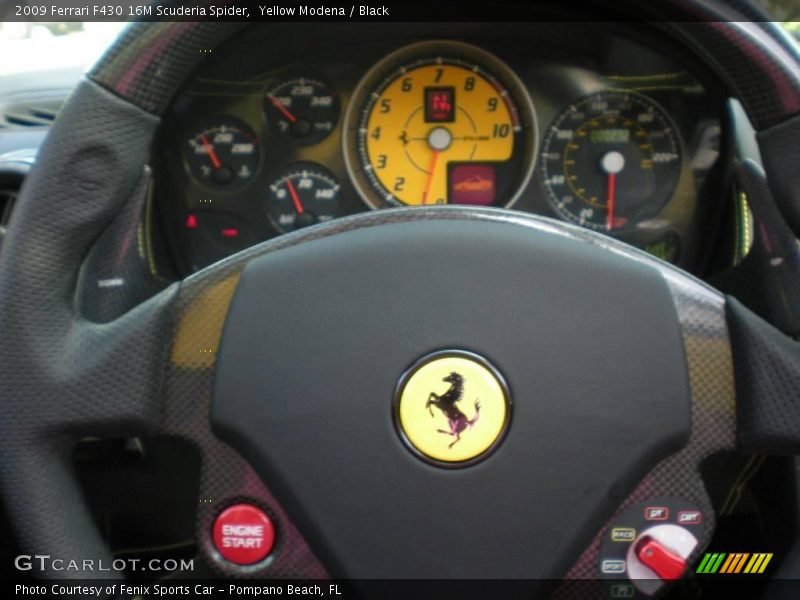 Yellow Modena / Black 2009 Ferrari F430 16M Scuderia Spider