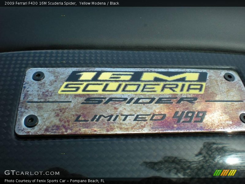 Yellow Modena / Black 2009 Ferrari F430 16M Scuderia Spider