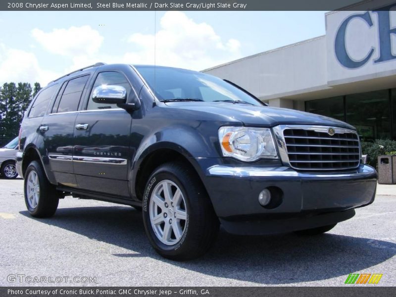 Steel Blue Metallic / Dark Slate Gray/Light Slate Gray 2008 Chrysler Aspen Limited