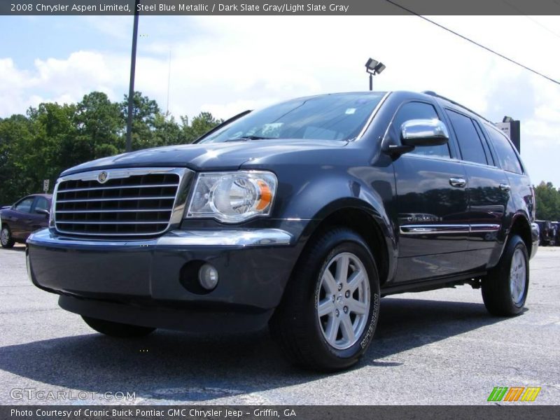 Steel Blue Metallic / Dark Slate Gray/Light Slate Gray 2008 Chrysler Aspen Limited