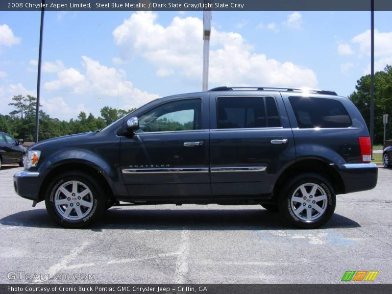 Steel Blue Metallic / Dark Slate Gray/Light Slate Gray 2008 Chrysler Aspen Limited
