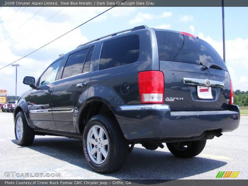 Steel Blue Metallic / Dark Slate Gray/Light Slate Gray 2008 Chrysler Aspen Limited