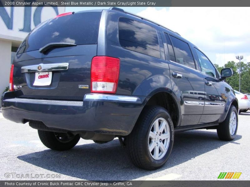 Steel Blue Metallic / Dark Slate Gray/Light Slate Gray 2008 Chrysler Aspen Limited