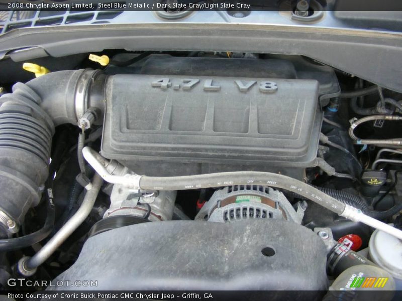 Steel Blue Metallic / Dark Slate Gray/Light Slate Gray 2008 Chrysler Aspen Limited