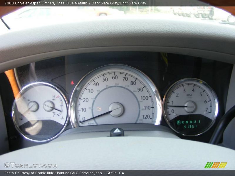 Steel Blue Metallic / Dark Slate Gray/Light Slate Gray 2008 Chrysler Aspen Limited