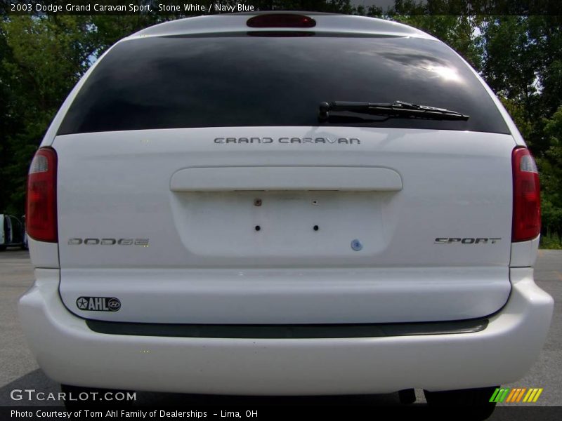 Stone White / Navy Blue 2003 Dodge Grand Caravan Sport