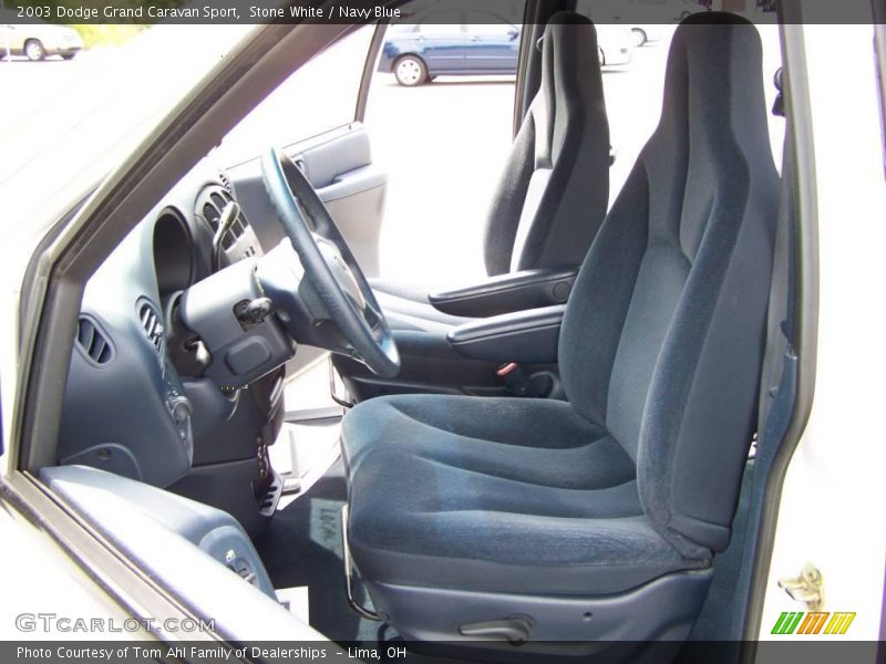Stone White / Navy Blue 2003 Dodge Grand Caravan Sport