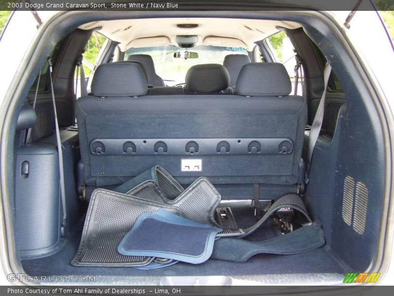 Stone White / Navy Blue 2003 Dodge Grand Caravan Sport