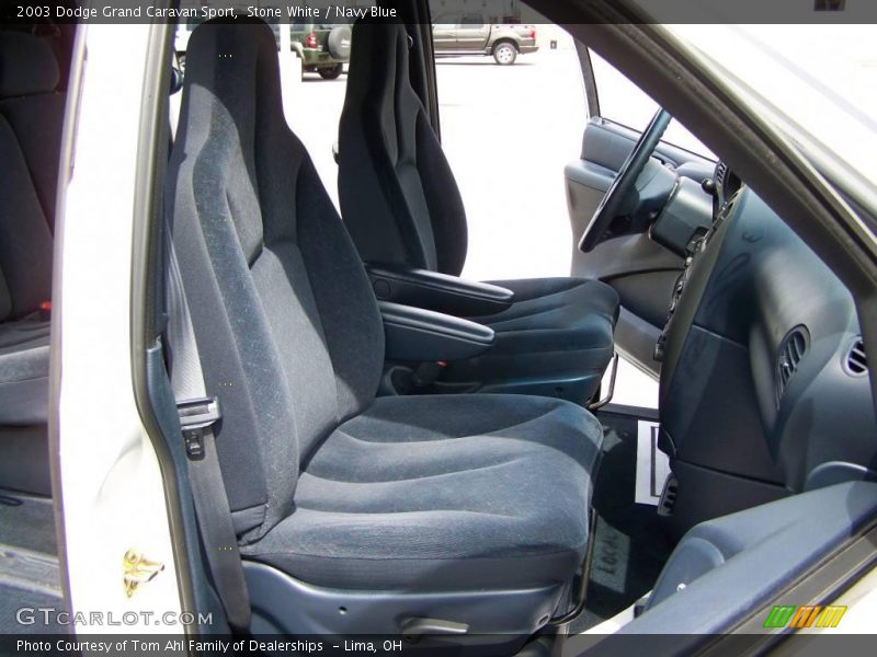 Stone White / Navy Blue 2003 Dodge Grand Caravan Sport