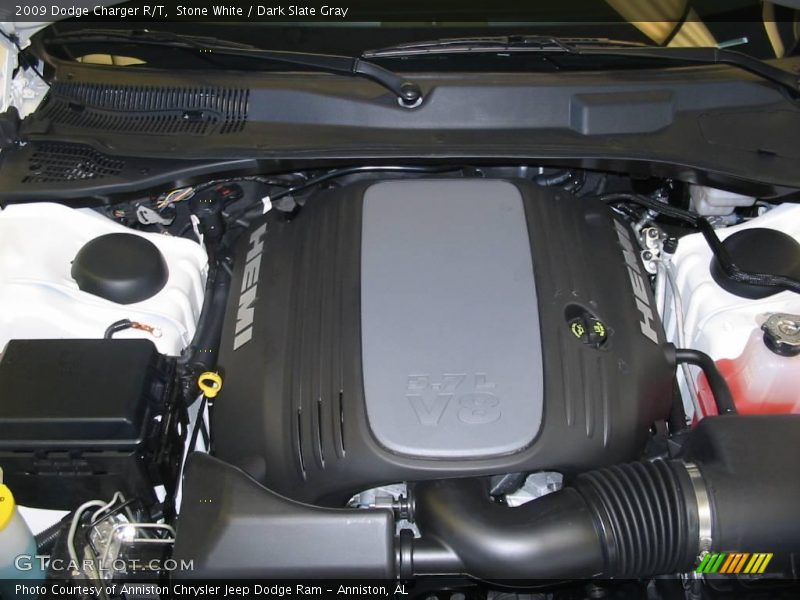 Stone White / Dark Slate Gray 2009 Dodge Charger R/T