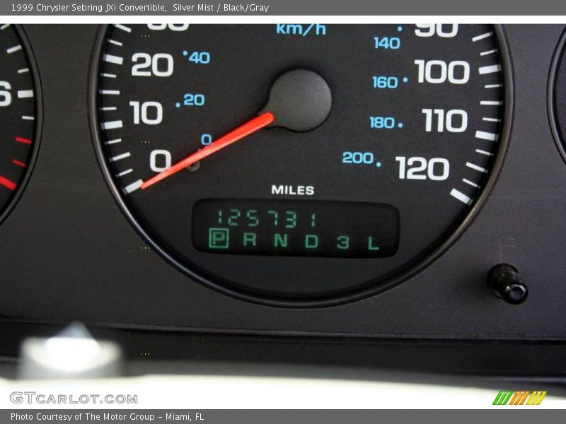 Silver Mist / Black/Gray 1999 Chrysler Sebring JXi Convertible
