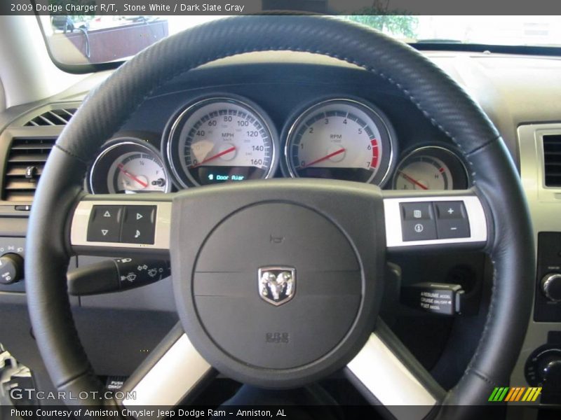 Stone White / Dark Slate Gray 2009 Dodge Charger R/T