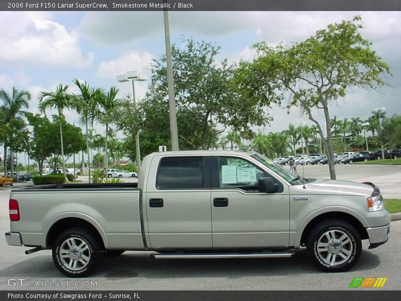 Smokestone Metallic / Black 2006 Ford F150 Lariat SuperCrew