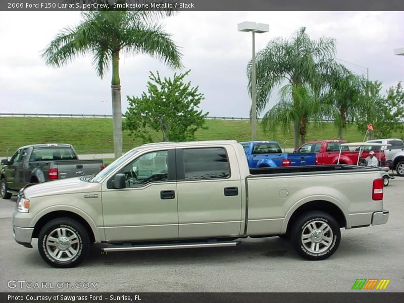 Smokestone Metallic / Black 2006 Ford F150 Lariat SuperCrew