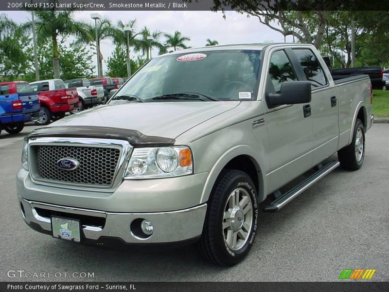 Smokestone Metallic / Black 2006 Ford F150 Lariat SuperCrew