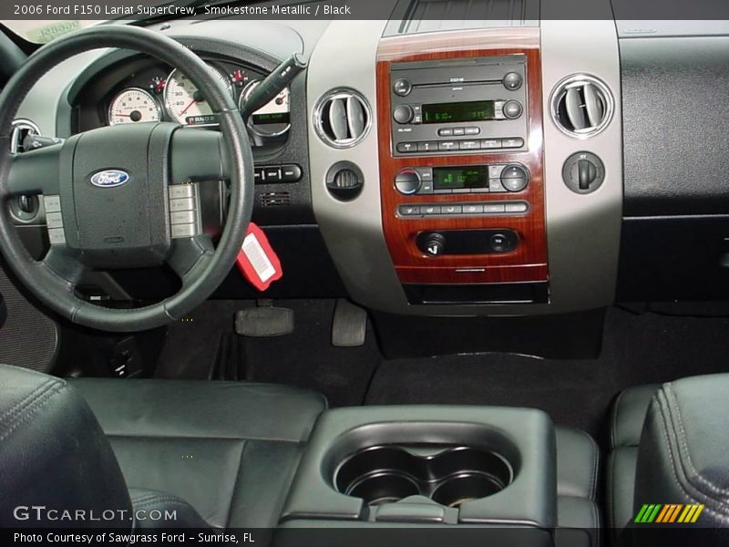 Smokestone Metallic / Black 2006 Ford F150 Lariat SuperCrew