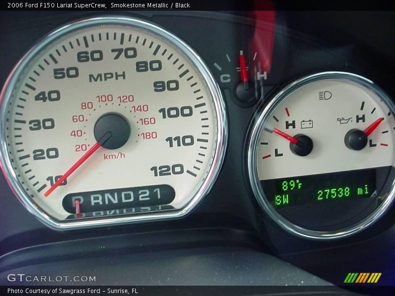Smokestone Metallic / Black 2006 Ford F150 Lariat SuperCrew