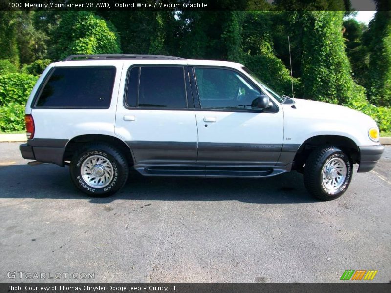 Oxford White / Medium Graphite 2000 Mercury Mountaineer V8 AWD