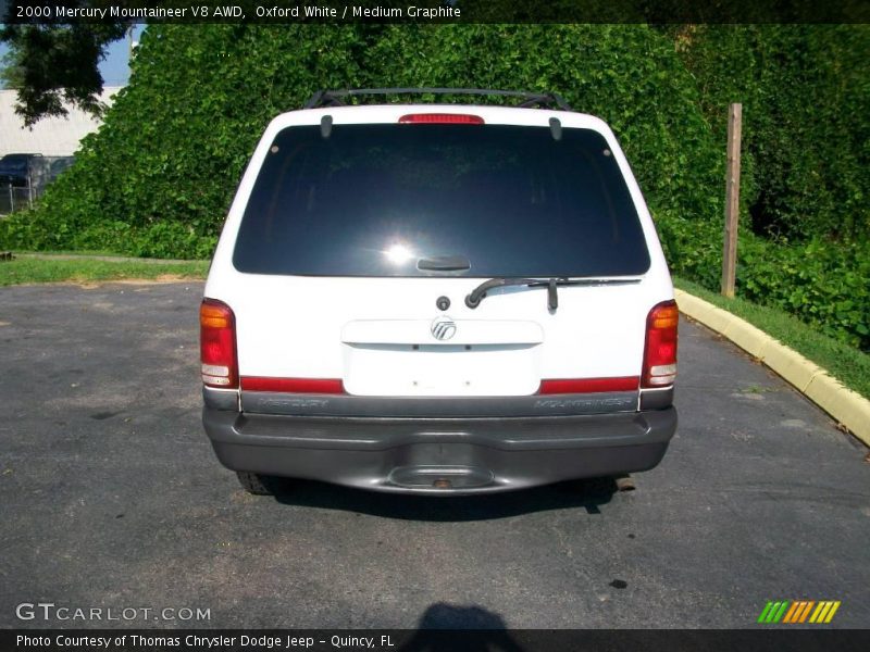 Oxford White / Medium Graphite 2000 Mercury Mountaineer V8 AWD