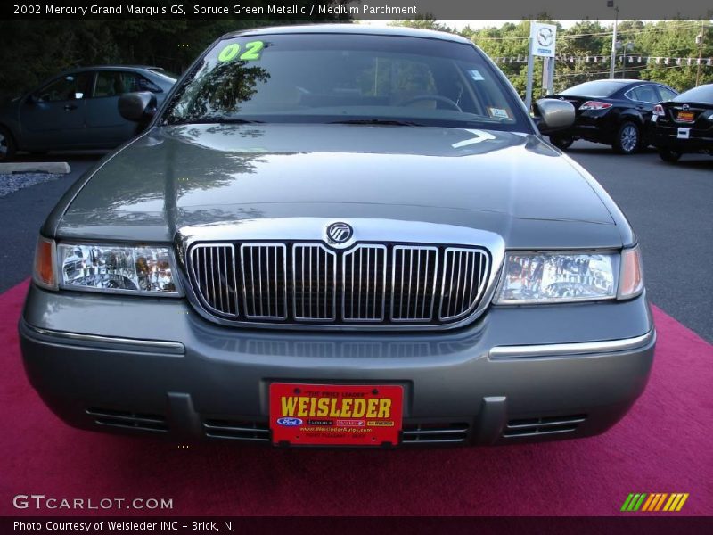 Spruce Green Metallic / Medium Parchment 2002 Mercury Grand Marquis GS
