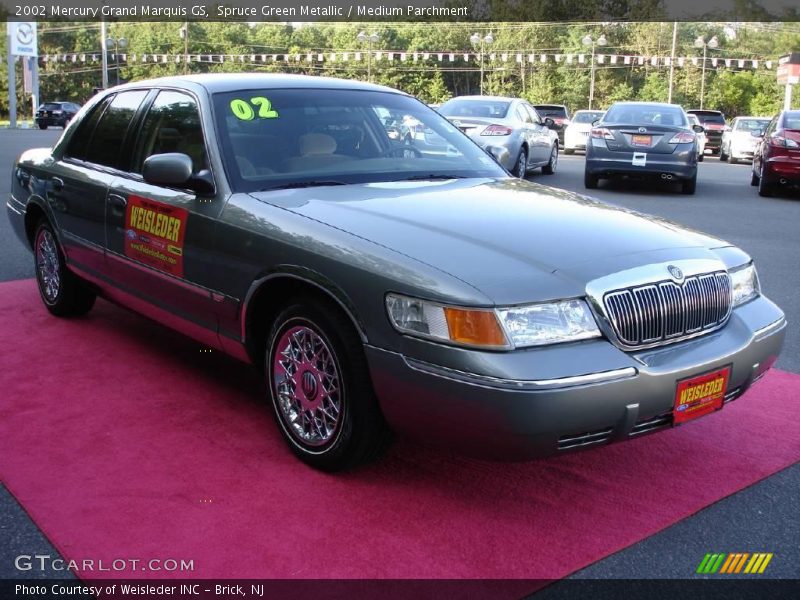 Spruce Green Metallic / Medium Parchment 2002 Mercury Grand Marquis GS